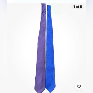 Donald J Trump Signature Series Neck Tie Purple And Royal Blue  Lot of 2